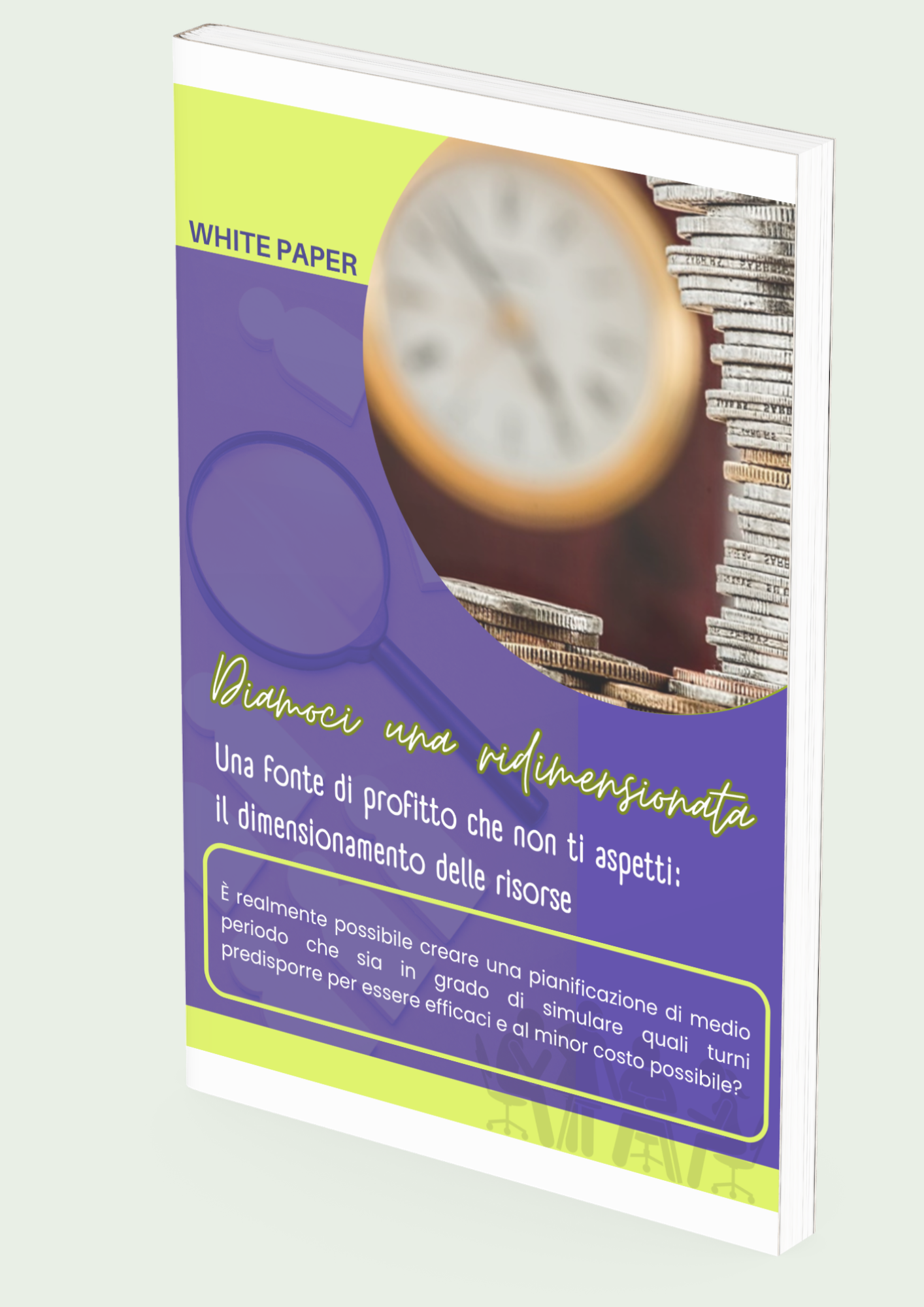 White Paper Diamoci una ridimensionata - mockup copertina + sfondo